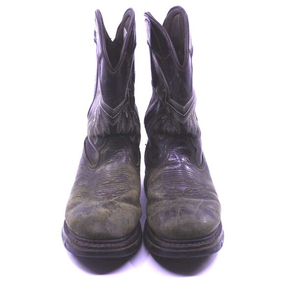 Rocky Iron Skull Boot Mens 9 M Waterproof Western  Soft Toe Brown Pull On main image 6
